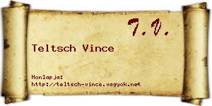 Teltsch Vince névjegykártya